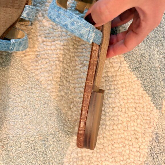 Sam Edelman Denim Sandals Size 8.5 - Picture 6 of 9